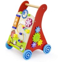 Premergator / Antemergator din lemn cu multiple activitati Viga Toys - rosu Premergator / Antemergator din lemn cu multiple activitati Viga Toys - rosu